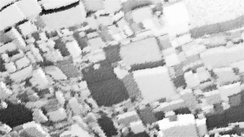 Abstract flowing blurred pixelated objects. Motion. Big and small cubes and Vídeos de archivo 231793448