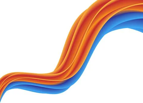Abstract flowing color wave background イラスト素材