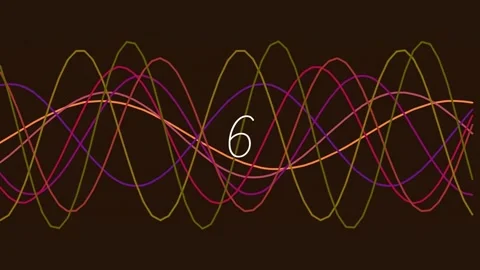 Abstract flowing colorful wave lines on dark background for modern design Stock Footage 342116828