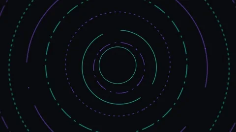 Abstract Flowing Concentric Circles Background for Tech Presentation 库存影片 333287034