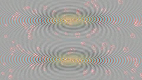 Abstract flowing concentric waves pattern background for motion graphics Video stock 339501997
