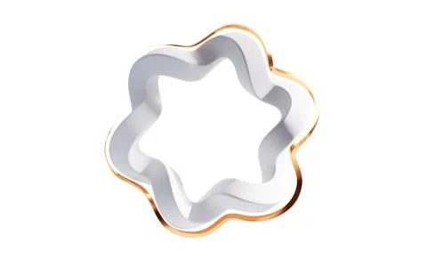 Abstract flowing curve frame, 3d rendering. Stock Illustration