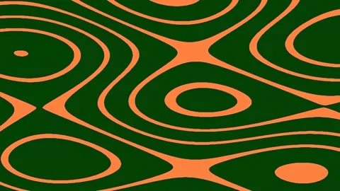 Abstract flowing curve seamless pattern with dynamic green and orange backg.. Stock Footage 341055467