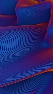 Abstract flowing curves with vivid gradient colors Stock Illustration