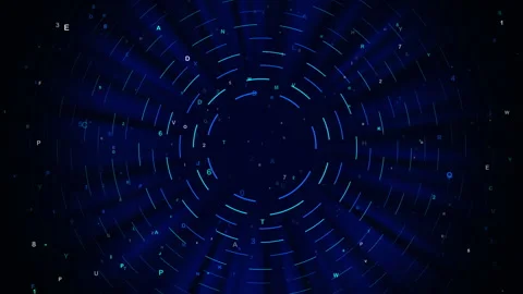 Abstract Flowing Data Matrix Encrypt Numbers, Data Flow in Digital Cyber Space Stock Footage 339263881