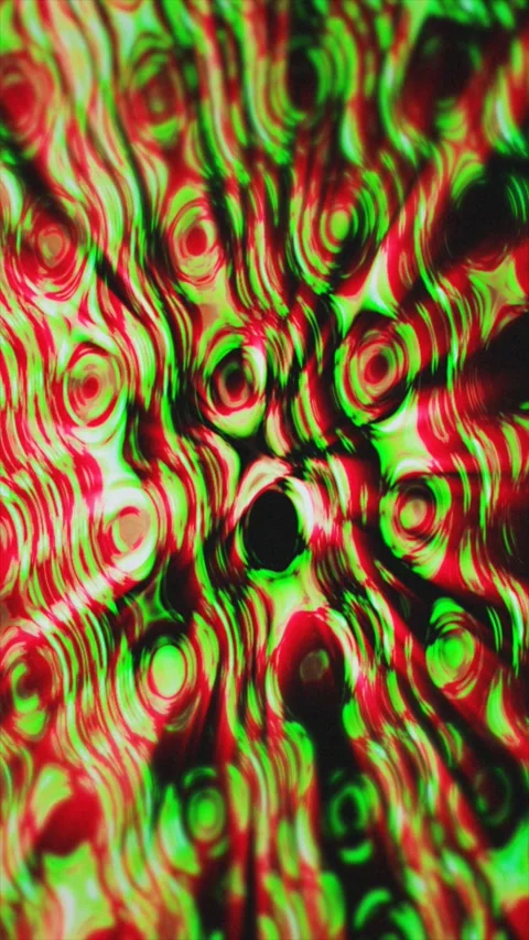 An abstract, flowing design with red and green circles. Stock Footage 320194116