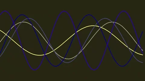 Abstract flowing digital sine waves background for technology visualization.. Stock Footage 341059493