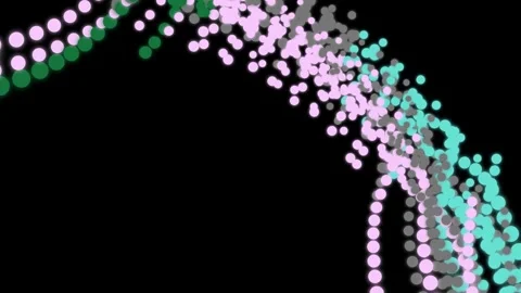 Abstract Flowing Dot Strings Motion Graphics 스톡 동영상 330209910