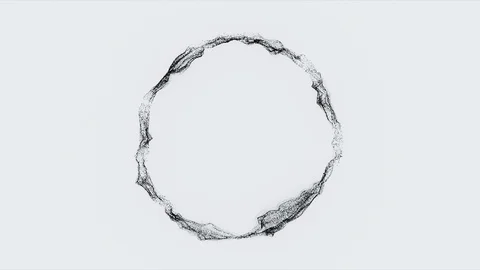 Abstract Flowing Dots, 3d Animation 4k Video stock 123864868