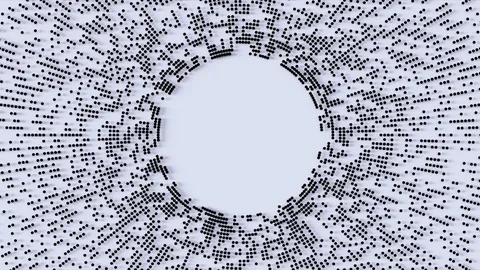 Abstract Flowing Dots, 3d Animation 4k Vídeo Stock 123865169