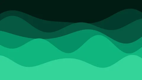 Abstract Flowing Emerald Green Waves Background Animation Loop Stock Footage 336159658