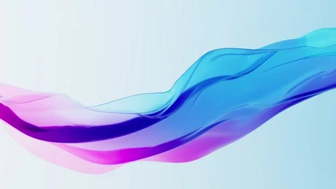 Abstract flowing fabric with vibrant gradient colors, delicate cloth waftin.. Stock-Footage 332227685