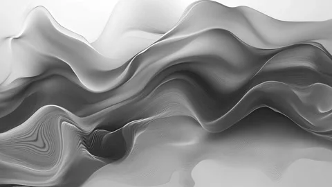 Abstract flowing fabric-like waves background animation Video stock 330547810