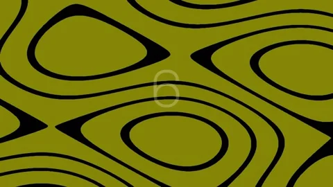 Abstract flowing geometric wave background texture gold and black lines art Stock Footage 342116192