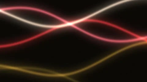 Abstract flowing glowing light waves motion background Видео 346816813