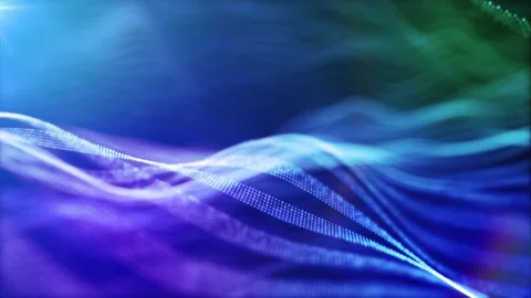 Abstract Flowing glowing particles seamless loop animation Stock Footage 230112249