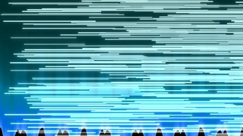 Abstract flowing glowing yellow digital signal line futuristic tech backdrop Stock Footage 339787403