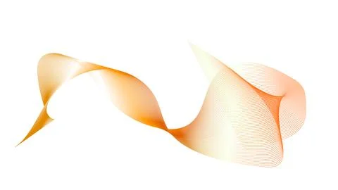 Abstract flowing gold lines creating a dynamic wave pattern on white 스톡 일러스트