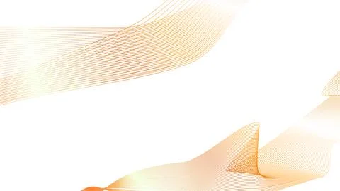 Abstract flowing gold lines creating a dynamic wave pattern on white 스톡 일러스트