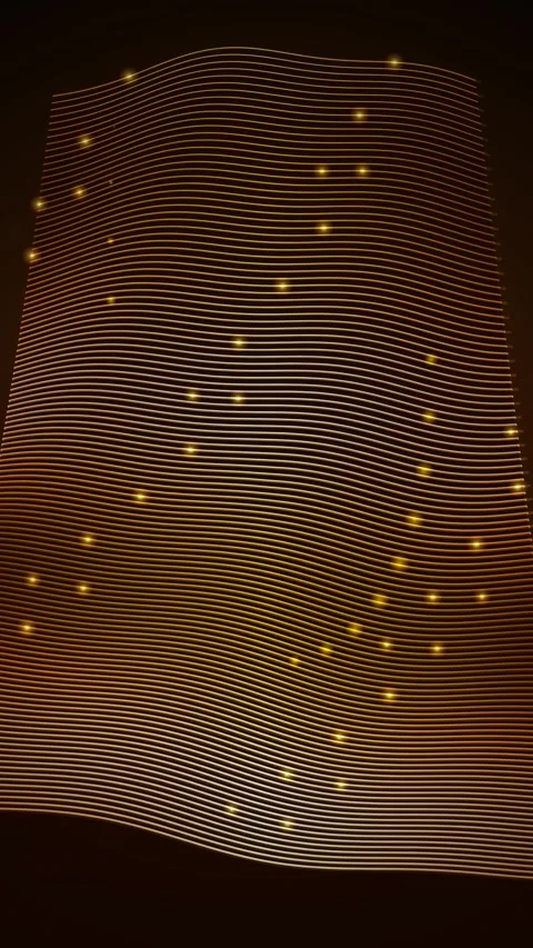 Abstract flowing golden line wave background for elegant motion graphics Stock Footage 345494279