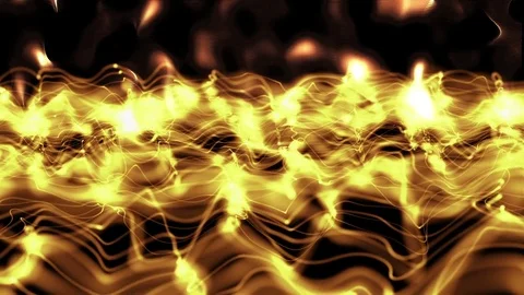 Abstract flowing golden lines background Stock Footage 82372709