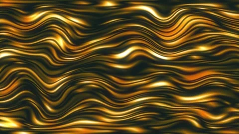 Abstract flowing golden waves dynamic motion background loop creating luxur.. Video stock 335115250
