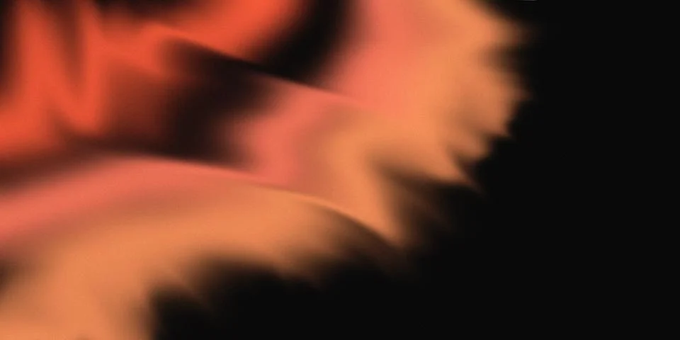Abstract flowing gradient background with warm orange and red colors creating Stock Illustration