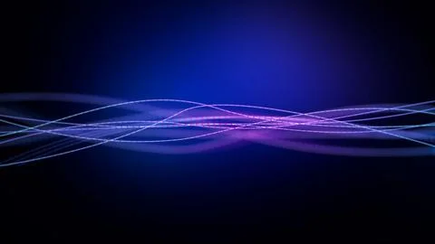 Abstract flowing Gradient Fluid waves. Motion of digital data flow. Colorful Stock Illustration