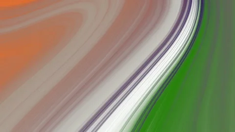 Abstract Flowing Gradient of Orange White and Green Design Art Stock Footage 294992582