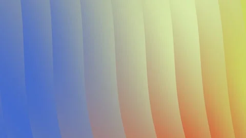 Abstract flowing gradient waves of blue, yellow, and orange Stock Footage 340535152
