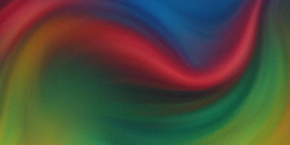 Abstract flowing gradient waves with vibrant red blue green colors for mode.. Stock Illustration