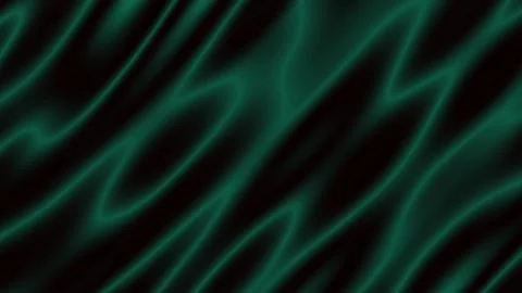 Abstract flowing green silk fabric with smooth shiny folds and ripples Stock Footage 337226511