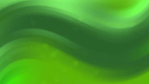 Abstract flowing green waves background with subtle light particles and gradient Stock Footage 339700119