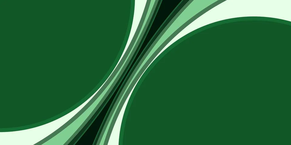 Abstract flowing green waves with subtle color gradients and smooth curves Stock Illustration