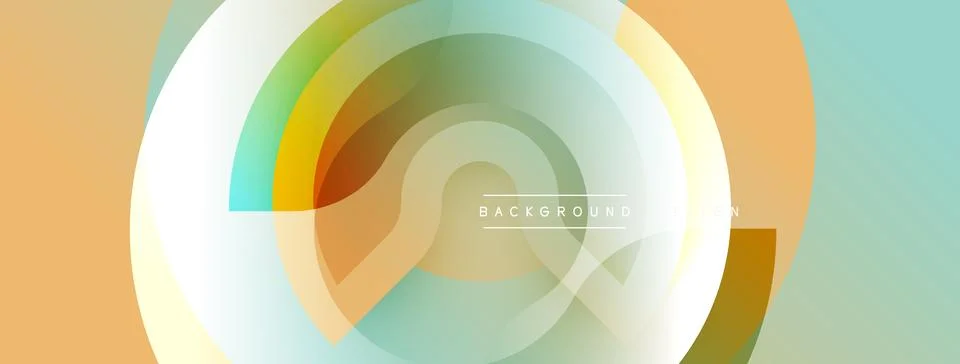 Abstract flowing layers create dynamic visual. Soft colors blend, forming Illustrazione stock