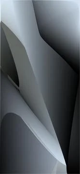 Abstract flowing light blue and gray gradient curves with soft shadows Stock Illustration