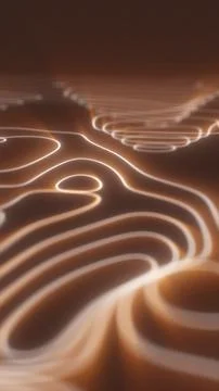 Abstract flowing light lines forming a warm topographic surface, symbolizin.. Stock Illustration