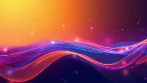 Abstract Flowing Light Wave Background Animation with Vibrant Colors Stock Footage 314146489