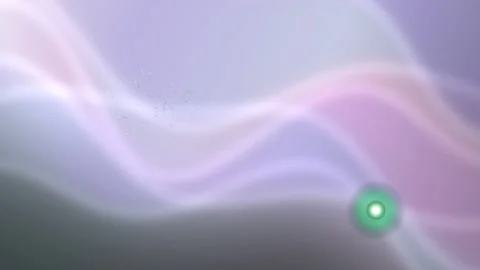 Abstract flowing light waves with a glowing green orb, ethereal and mystica.. Stock Footage 332493765