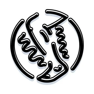 Abstract flowing line art circle graphic element 스톡 일러스트