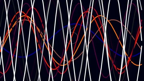 Abstract flowing line art visualizing digital data connection network techn.. Stock Footage 342094378