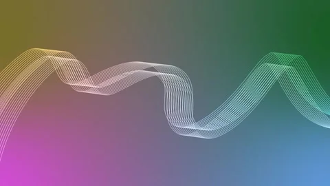 Abstract flowing line wave ribbons background animation Video stock 329202018
