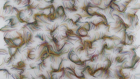 Abstract Flowing Lines, 3d Animation 4k Stock Footage 100158573