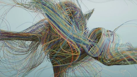 Abstract Flowing Lines, 3d Animation 4k Vidéo 100405280