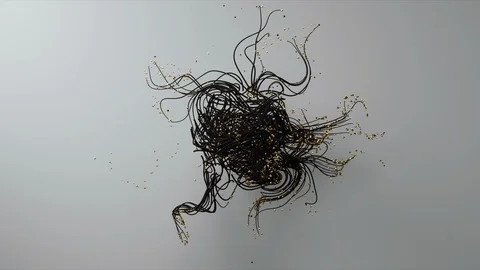 Abstract Flowing Lines, 3d Animation 4k Stock Footage 100405426