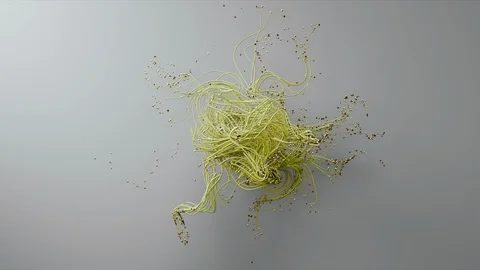 Abstract Flowing Lines, 3d Animation 4k Stock Footage 100405450
