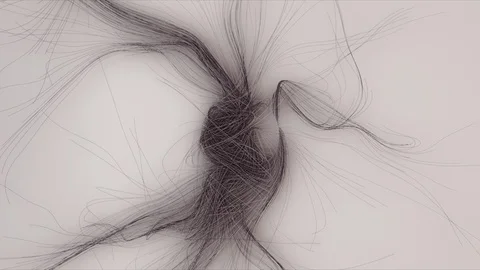 Abstract Flowing Lines, 3d Animation 4k Stock Footage 100983766