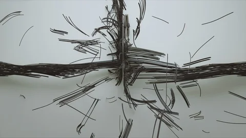 Abstract Flowing Lines, 3d Animation 4k Video stock 101113126