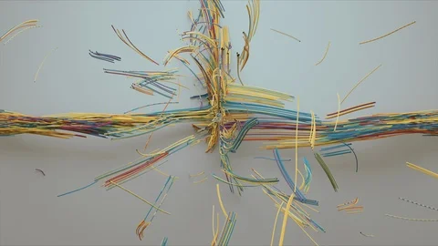 Abstract Flowing Lines, 3d Animation 4k Stock Footage 101113177