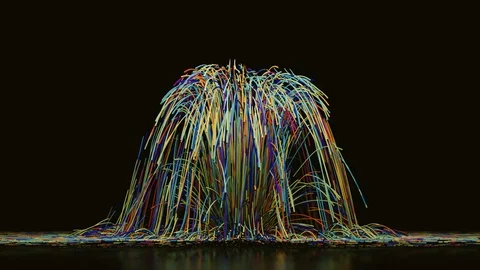 Abstract Flowing Lines, 3d Animation 4k Stock Footage 101195956